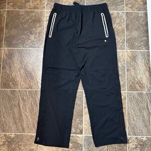 Starter Track Pants Mens L Black Baggy Fit Y2K 90s Windbreaker Lounge Vintage